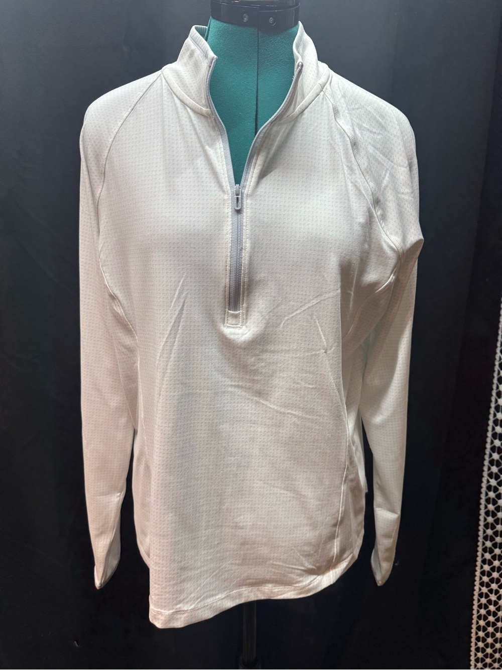 Women’s Half-Zip Performance Sweater - White